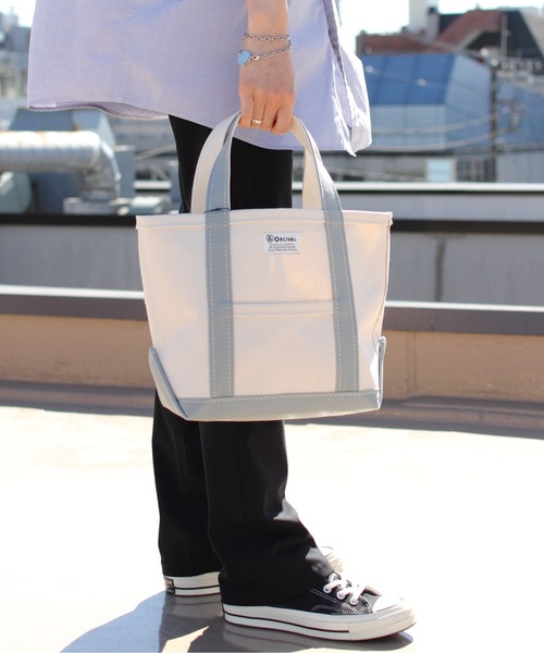 ORCIVAL（オーシバル）の「ORCIVAL/オーシバル　トートバッグ  TOTE BAG 2TONE RC-7060HVC 22AW（トートバッグ・レディース・チャコールグレー/ダークグリーン/ベージュ/カーキ/ブルーグレー/マスタード/チョコ/クリアグリーン/オリーブ/ライトカーキ/グレー/サンドベージュ/ダークネイビー・FREE）」の10枚目の写真