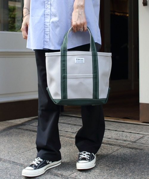 ORCIVAL（オーシバル）の「ORCIVAL/オーシバル　トートバッグ  TOTE BAG 2TONE RC-7060HVC 22AW（トートバッグ・レディース・チャコールグレー/ダークグリーン/ベージュ/カーキ/ブルーグレー/マスタード/チョコ/クリアグリーン/オリーブ/ライトカーキ/グレー/サンドベージュ/ダークネイビー・FREE）」の7枚目の写真