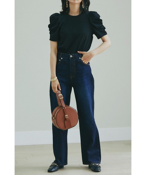 &. NOSTALGIA（アンドドットノスタルジア）の「フレアデニムパンツ（デニムパンツ・レディース・インディゴブルー/ダークインディゴブルー・FREE）」の2枚目の写真