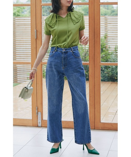 &. NOSTALGIA（アンドドットノスタルジア）の「フレアデニムパンツ（デニムパンツ・レディース・インディゴブルー/ダークインディゴブルー・FREE）」の5枚目の写真