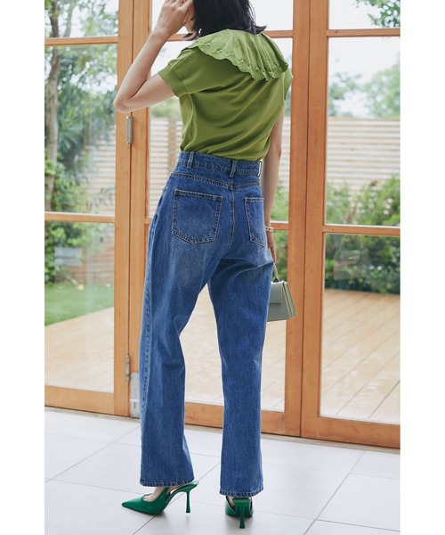 &. NOSTALGIA（アンドドットノスタルジア）の「フレアデニムパンツ（デニムパンツ・レディース・インディゴブルー/ダークインディゴブルー・FREE）」の6枚目の写真