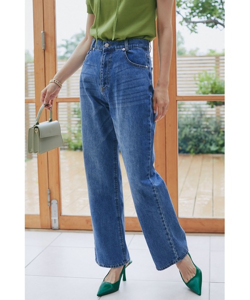 &. NOSTALGIA（アンドドットノスタルジア）の「フレアデニムパンツ（デニムパンツ・レディース・インディゴブルー/ダークインディゴブルー・FREE）」の8枚目の写真