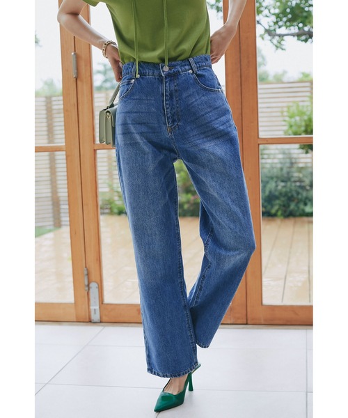 &. NOSTALGIA（アンドドットノスタルジア）の「フレアデニムパンツ（デニムパンツ・レディース・インディゴブルー/ダークインディゴブルー・FREE）」の9枚目の写真