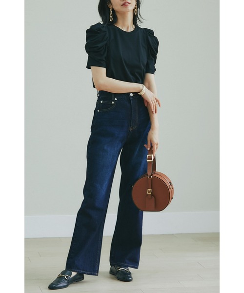 &. NOSTALGIA（アンドドットノスタルジア）の「フレアデニムパンツ（デニムパンツ・レディース・インディゴブルー/ダークインディゴブルー・FREE）」の13枚目の写真