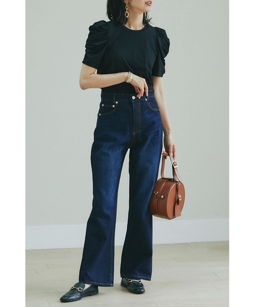 &. NOSTALGIA（アンドドットノスタルジア）の「フレアデニムパンツ（デニムパンツ・レディース・インディゴブルー/ダークインディゴブルー・FREE）」の14枚目の写真