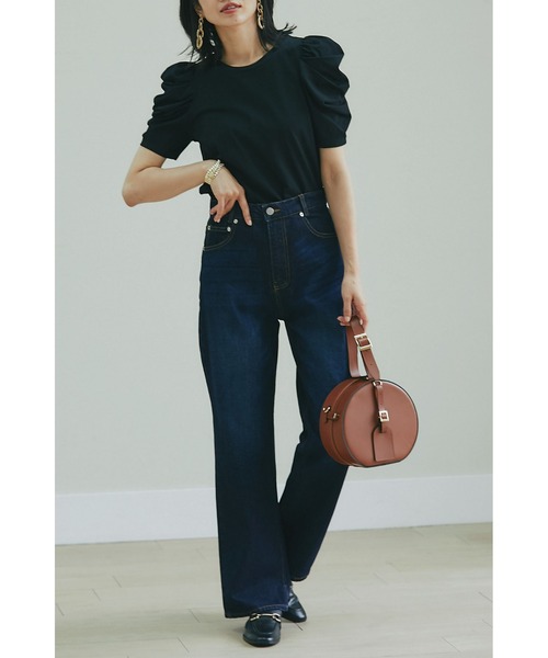 &. NOSTALGIA（アンドドットノスタルジア）の「フレアデニムパンツ（デニムパンツ・レディース・インディゴブルー/ダークインディゴブルー・FREE）」の15枚目の写真