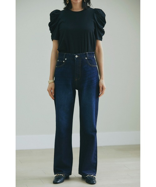 &. NOSTALGIA（アンドドットノスタルジア）の「フレアデニムパンツ（デニムパンツ・レディース・インディゴブルー/ダークインディゴブルー・FREE）」の18枚目の写真