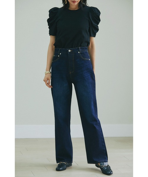 &. NOSTALGIA（アンドドットノスタルジア）の「フレアデニムパンツ（デニムパンツ・レディース・インディゴブルー/ダークインディゴブルー・FREE）」の20枚目の写真