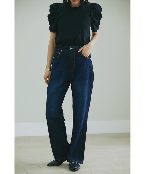 &. NOSTALGIA（アンドドットノスタルジア）の「フレアデニムパンツ（デニムパンツ・レディース・インディゴブルー/ダークインディゴブルー・FREE）」の21枚目の写真