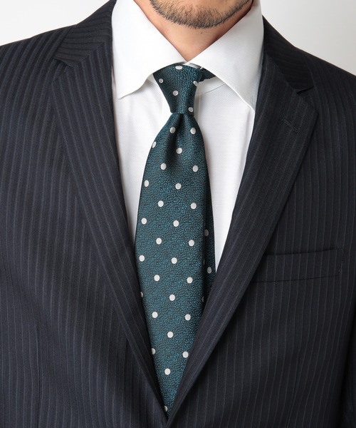 CROWDED CLOSET（クラウデッドクローゼット）の「コインドット柄ネクタイ（ネクタイ・メンズ・ネイビー/ブラウン/ターコイズブルー・FREE）」の4枚目の写真