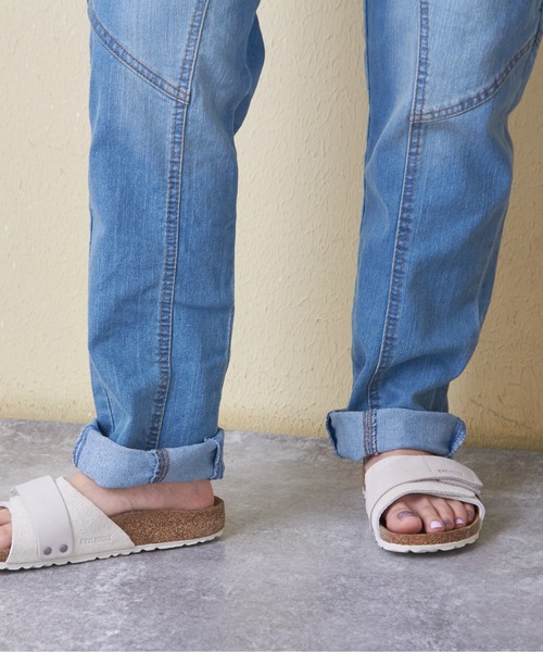 CUBE SUGAR（キューブシュガー）の「WEB限定ウエストリブデニムサルエルパンツ（デニムパンツ・レディース・インディゴブルー/ライトブルー/ワンウォッシュ・M/L/LL）」の16枚目の写真