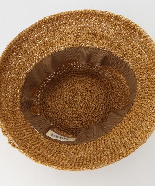 BEAMS BOY（ビームスボーイ）の「BEAMS BOY / アバカ クロッシェ HAT（ハット・レディース・ベージュ・ONE SIZE）」の6枚目の写真