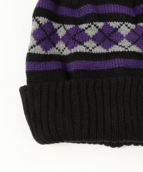 BEAMS（ビームス）の「BEAMS / ボンボンアーガイルワッチキャップ（ニットキャップ/ビーニー・メンズ・ブルー/ブラック/グリーン/ネイビー・ONE SIZE）」の11枚目の写真