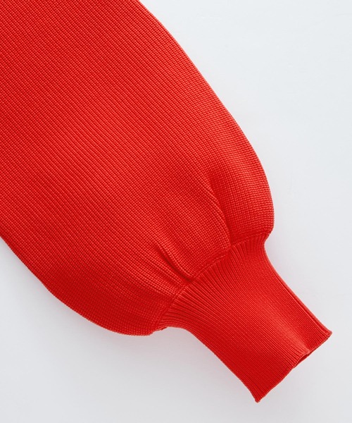 BONLECILL（ボンルシール）の「ラグランボリュームスリーブ クロップドニットプルオーバー（ニット/セーター・レディース・パープル/レッド/モスグリーン/アイボリー/ブラック/ブルー/ブラウン/ブラック系1・FREE）」の14枚目の写真