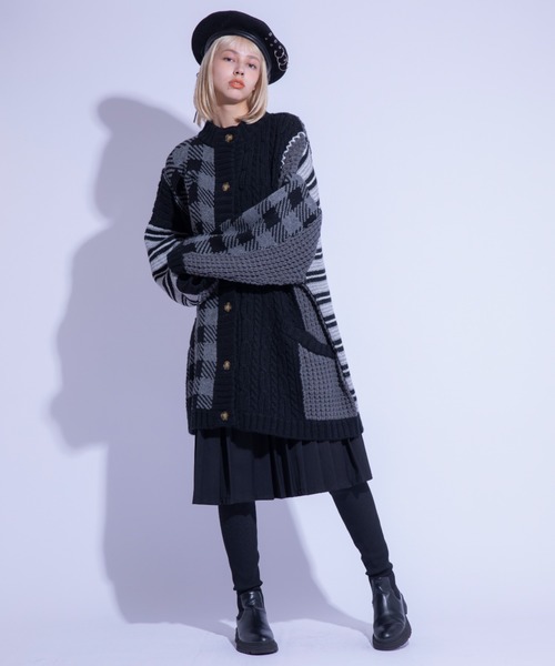 Candy Stripper（キャンディストリッパー）の「CANDY CRAZY PATTERN KNIT カーディガン（カーディガン/ボレロ・レディース・ベージュ/グレー/レッド・2）」の15枚目の写真