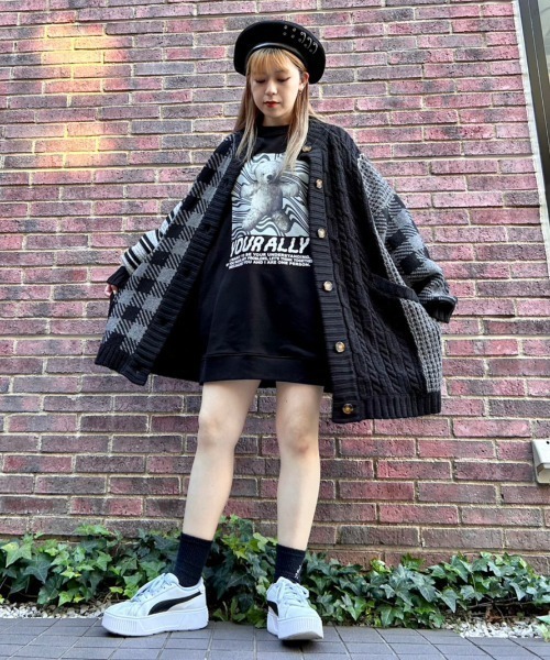 Candy Stripper（キャンディストリッパー）の「CANDY CRAZY PATTERN KNIT カーディガン（カーディガン/ボレロ・レディース・ベージュ/グレー/レッド・2）」の11枚目の写真