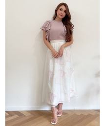 DURAS | ニュアンス柄シアーフレアスカート(スカート)