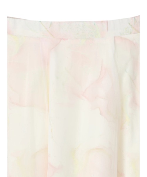 DURAS（デュラス）の「ニュアンス柄シアーフレアスカート（スカート・レディース・ホワイト/グリーン・FREE）」の9枚目の写真