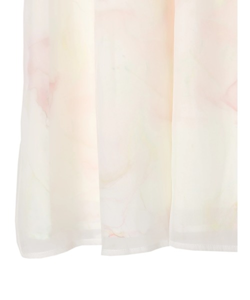 DURAS（デュラス）の「ニュアンス柄シアーフレアスカート（スカート・レディース・ホワイト/グリーン・FREE）」の11枚目の写真