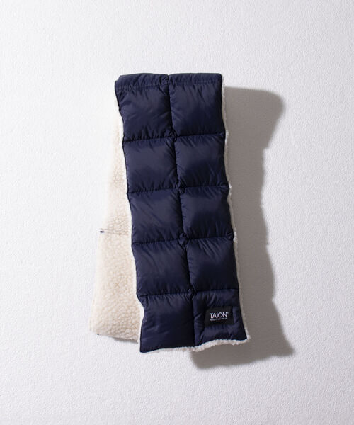 TAION（タイオン）の「【TAION/タイオン】GLOSTER別注 ボアリバーシブルマフラー ダウンマフラー（マフラー・メンズ・ホワイト/ブラック/ネイビー/イエロー/オレンジ・FREE）」の8枚目の写真