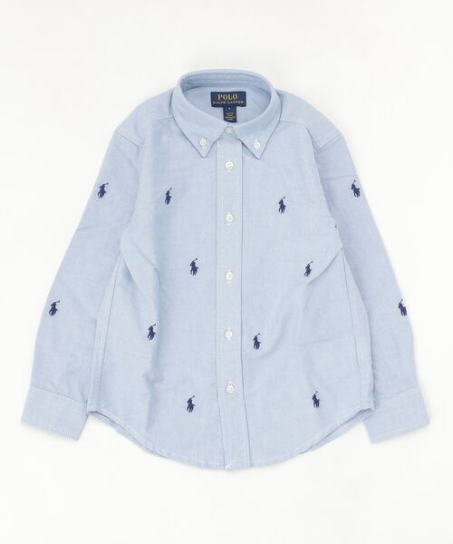 POLO RALPH LAUREN CHILDRENSWEAR（ポロ ラルフ ローレン チルドレンズウェア）の「Polo ポニー コットン オックスフォード シャツ（シャツ/ブラウス・キッズ・ブルー・4/6/7）」の2枚目の写真
