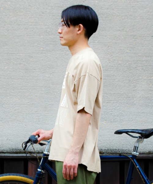 narifuri（ナリフリ）の「nanotec 制菌バックポケットTシャツ（Tシャツ/カットソー・メンズ・ベージュ/オフホワイト/サーモンピンク・MEDIUM/LARGE）」の9枚目の写真