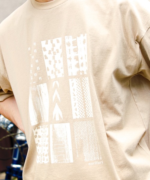 narifuri（ナリフリ）の「nanotec 制菌バックポケットTシャツ（Tシャツ/カットソー・メンズ・ベージュ/オフホワイト/サーモンピンク・MEDIUM/LARGE）」の4枚目の写真