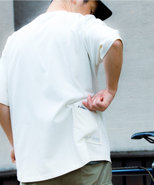 narifuri（ナリフリ）の「nanotec 制菌バックポケットTシャツ（Tシャツ/カットソー・メンズ・ベージュ/オフホワイト/サーモンピンク・MEDIUM/LARGE）」の14枚目の写真