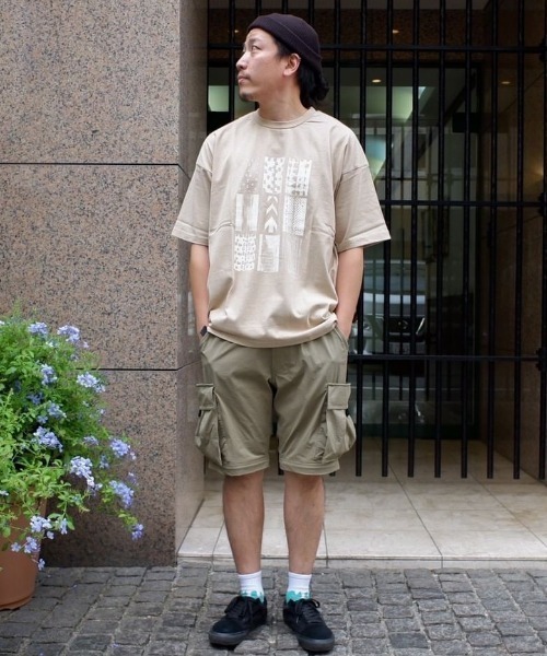 narifuri（ナリフリ）の「nanotec 制菌バックポケットTシャツ（Tシャツ/カットソー・メンズ・ベージュ/オフホワイト/サーモンピンク・MEDIUM/LARGE）」の21枚目の写真