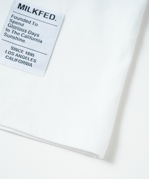 MILKFED.（ミルクフェド）の「BASIC STENCIL WIDE L/S TEE（Tシャツ/カットソー・レディース・ライトピンク/ベージュ/オフホワイト/ブラック/ライトグレー/ライトブルー/ホワイト・S/M/L/XL）」の11枚目の写真