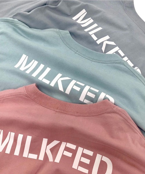 MILKFED.（ミルクフェド）の「BASIC STENCIL WIDE L/S TEE（Tシャツ/カットソー・レディース・ライトピンク/ベージュ/オフホワイト/ブラック/ライトグレー/ライトブルー/ホワイト・S/M/L/XL）」の17枚目の写真