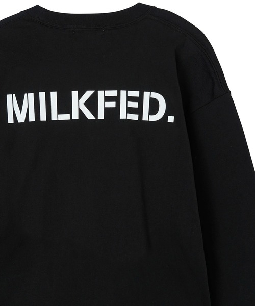MILKFED.（ミルクフェド）の「BASIC STENCIL WIDE L/S TEE（Tシャツ/カットソー・レディース・ライトピンク/ベージュ/オフホワイト/ブラック/ライトグレー/ライトブルー/ホワイト・S/M/L/XL）」の20枚目の写真