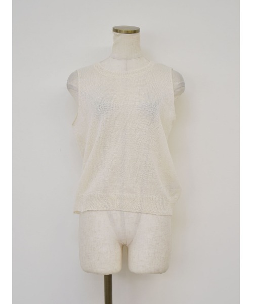 Reurie'（レウリィ）の「ノースリーブサマーリネンニット（その他トップス・レディース・アイボリー・FREE）」の8枚目の写真