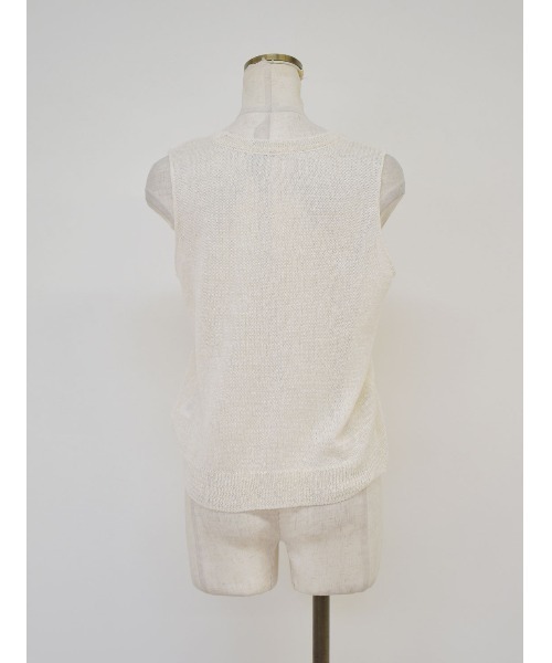 Reurie'（レウリィ）の「ノースリーブサマーリネンニット（その他トップス・レディース・アイボリー・FREE）」の12枚目の写真