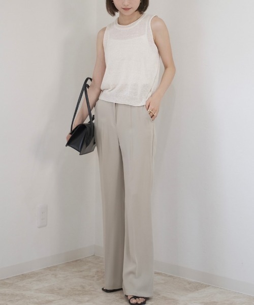 Reurie'（レウリィ）の「ノースリーブサマーリネンニット（その他トップス・レディース・アイボリー・FREE）」の6枚目の写真