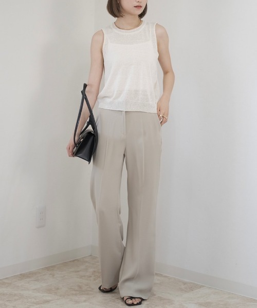 Reurie'（レウリィ）の「ノースリーブサマーリネンニット（その他トップス・レディース・アイボリー・FREE）」の2枚目の写真