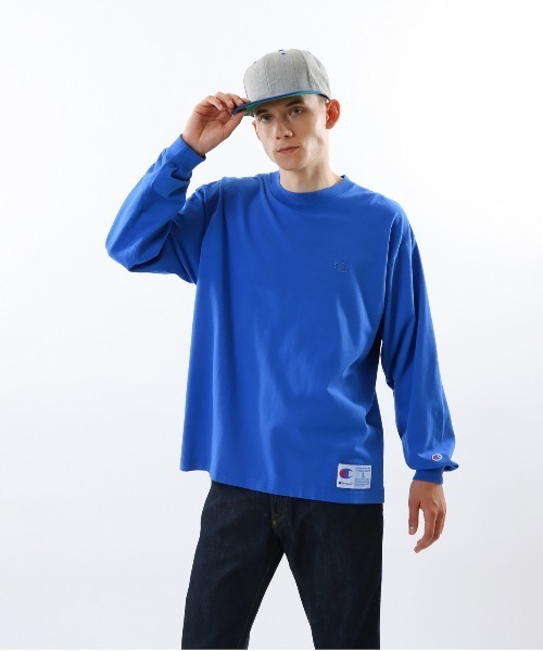 Champion(チャンピオン)の「【Champion/チャンピオン】メンズ アクションスタイル ロングスリーブTシャツ(Tシャツ/カットソー・メンズ・ネイビー/グレー/ブルー/ホワイト/ブラック/オートミール/オレンジ/ロイヤルブルー/ヘザーグレー/その他35・X-LARGE/MEDIUM/SMALL/LARGE/XX-LARGE)」の8枚目の写真