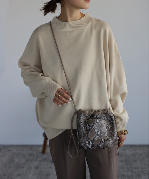 リバーシブル巾着バッグ（ショルダーバッグ）｜Bonjour Sagan