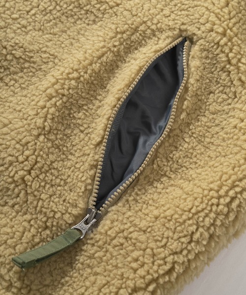 Columbia（コロンビア）の「【Columbia/コロンビア】SUGAR DOME JACKET/シュガードームジャケット/スタンドボアジャケット/ルーズシルエット//FM1385（ブルゾン・メンズ・ブラック/ベージュ/オリーブ/オフホワイト・S/M/L/XL）」の11枚目の写真