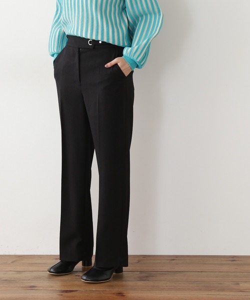 N.（N. Natural Beauty Basic）（エヌエヌナチュラルビューティーベーシック）の「【S Size Line】◆サイドバックルストレートパンツ（その他パンツ・レディース・ブラック/イエロー/グレー・SMALL/MEDIUM）」の2枚目の写真