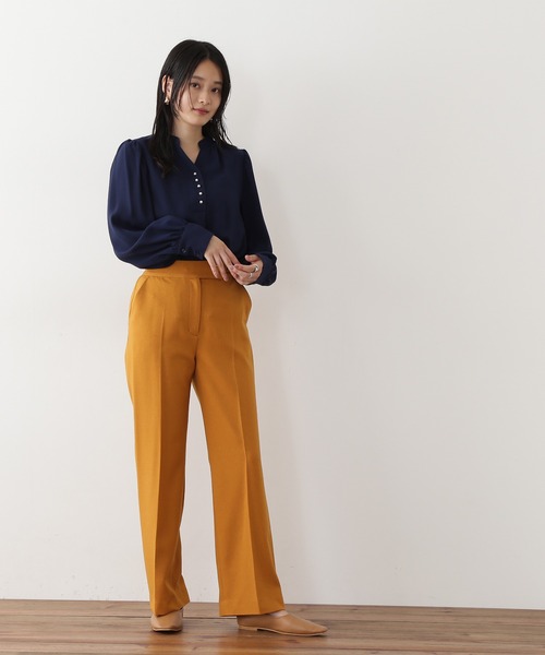 N.（N. Natural Beauty Basic）（エヌエヌナチュラルビューティーベーシック）の「【S Size Line】◆サイドバックルストレートパンツ（その他パンツ・レディース・ブラック/イエロー/グレー・SMALL/MEDIUM）」の6枚目の写真