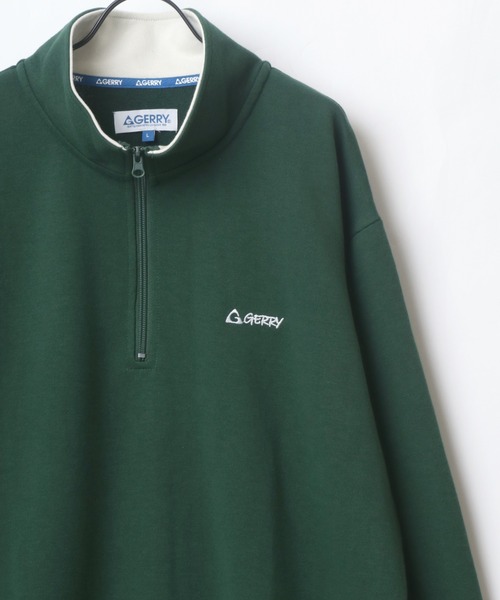 GERRY（ジェリー）の「GERRY/ジェリー ビッグシルエット ワンポイント刺繍 ハーフジップ スウェット トレーナー プルオーバー（スウェット・メンズ・ホワイト/アッシュグレー/ダークグリーン/ホワイト系その他/スミクロ・LL/M/L）」の5枚目の写真