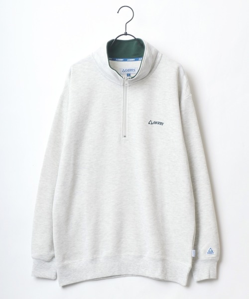 GERRY（ジェリー）の「GERRY/ジェリー ビッグシルエット ワンポイント刺繍 ハーフジップ スウェット トレーナー プルオーバー（スウェット・メンズ・ホワイト/アッシュグレー/ダークグリーン/ホワイト系その他/スミクロ・LL/M/L）」の11枚目の写真
