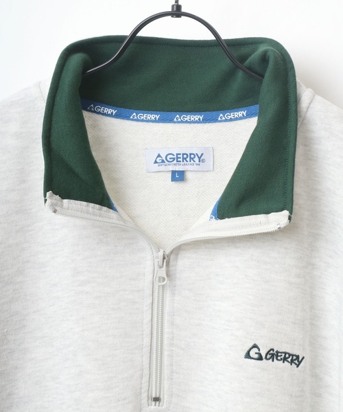 GERRY（ジェリー）の「GERRY/ジェリー ビッグシルエット ワンポイント刺繍 ハーフジップ スウェット トレーナー プルオーバー（スウェット・メンズ・ホワイト/アッシュグレー/ダークグリーン/ホワイト系その他/スミクロ・LL/M/L）」の15枚目の写真