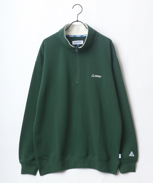 GERRY（ジェリー）の「GERRY/ジェリー ビッグシルエット ワンポイント刺繍 ハーフジップ スウェット トレーナー プルオーバー（スウェット・メンズ・ホワイト/アッシュグレー/ダークグリーン/ホワイト系その他/スミクロ・LL/M/L）」の12枚目の写真