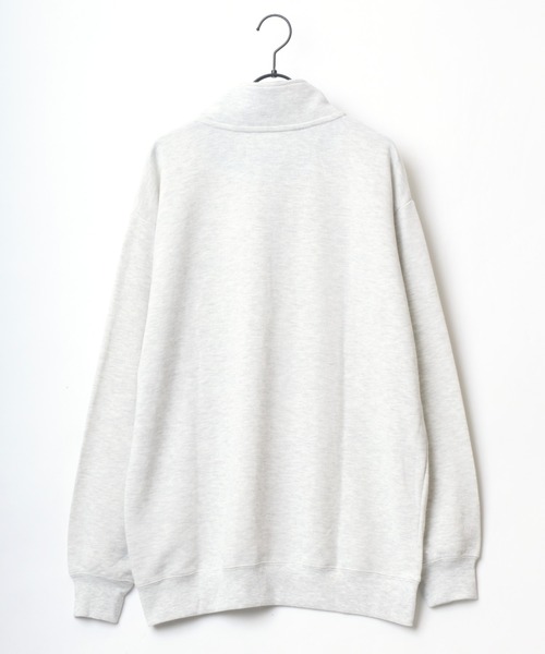 GERRY（ジェリー）の「GERRY/ジェリー ビッグシルエット ワンポイント刺繍 ハーフジップ スウェット トレーナー プルオーバー（スウェット・メンズ・ホワイト/アッシュグレー/ダークグリーン/ホワイト系その他/スミクロ・LL/M/L）」の13枚目の写真