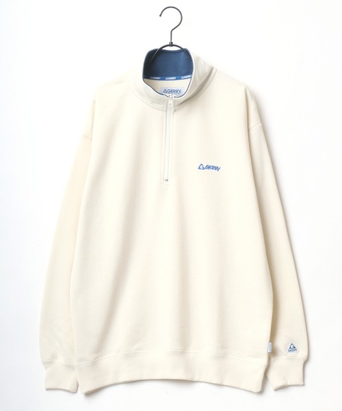 GERRY（ジェリー）の「GERRY/ジェリー ビッグシルエット ワンポイント刺繍 ハーフジップ スウェット トレーナー プルオーバー（スウェット・メンズ・ホワイト/アッシュグレー/ダークグリーン/ホワイト系その他/スミクロ・LL/M/L）」の10枚目の写真
