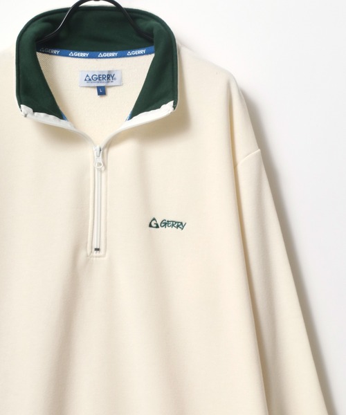 GERRY（ジェリー）の「GERRY/ジェリー ビッグシルエット ワンポイント刺繍 ハーフジップ スウェット トレーナー プルオーバー（スウェット・メンズ・ホワイト/アッシュグレー/ダークグリーン/ホワイト系その他/スミクロ・LL/M/L）」の21枚目の写真