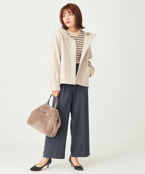 ANY SIS（エニィスィス）の「ウールライクショート アウター（その他アウター・レディース・黄土色系/アイボリー系/ネイビー系・4）」の8枚目の写真