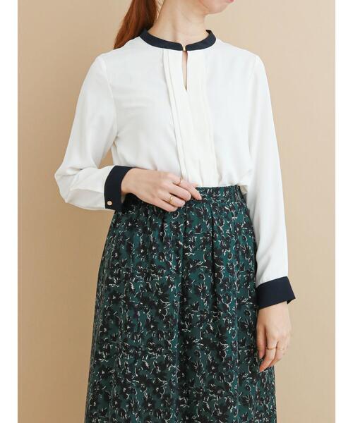 Te chichi（テチチ）の「バイカラーフロントタックブラウス（シャツ/ブラウス・レディース・ベージュ/オフホワイト・ﾌﾘ-）」の3枚目の写真